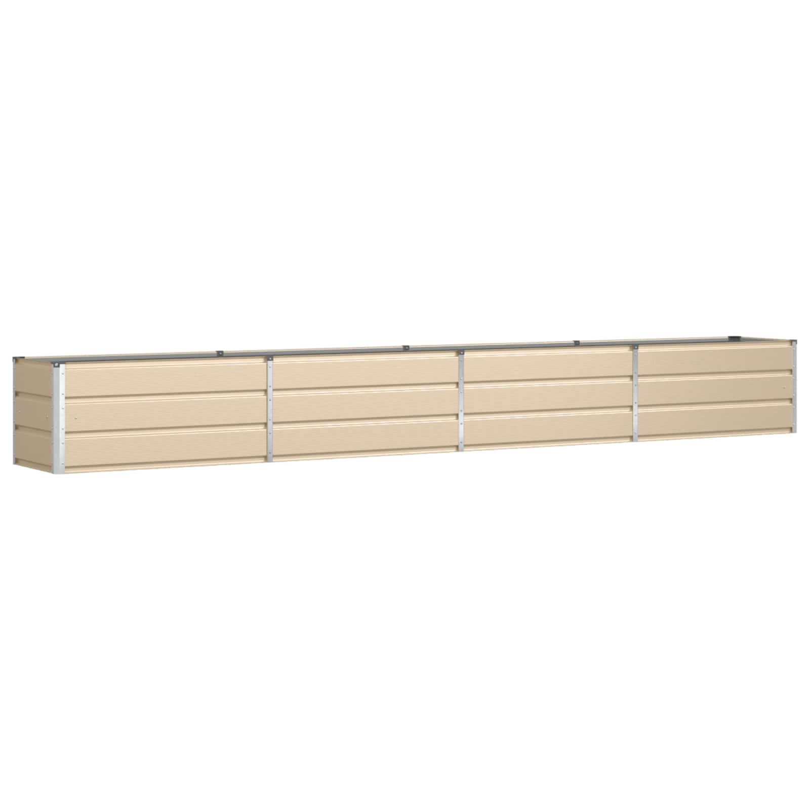 Vidaxl plantenbak ivoor 480 x 50 x 45 cm gegalvaniseerd staal