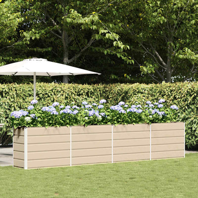 Jardinera vidaxx marfil 480 x 50 x 45 cm acero galvanizado