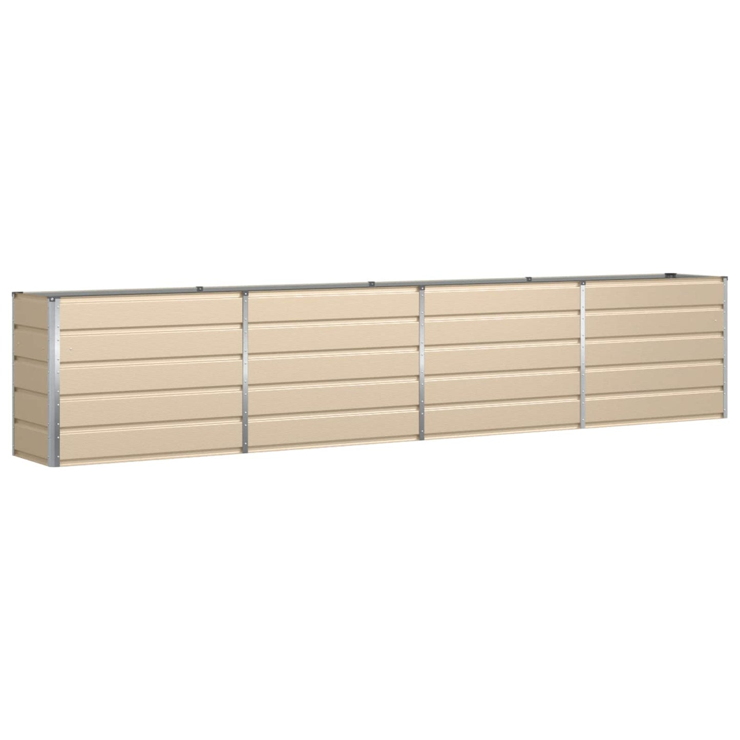 Vidaxl plantenbak ivoor 480 x 50 x 45 cm gegalvaniseerd staal