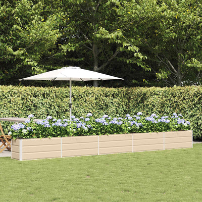 Vidaxl plantenbak ivoor 480 x 50 x 45 cm gegalvaniseerd staal