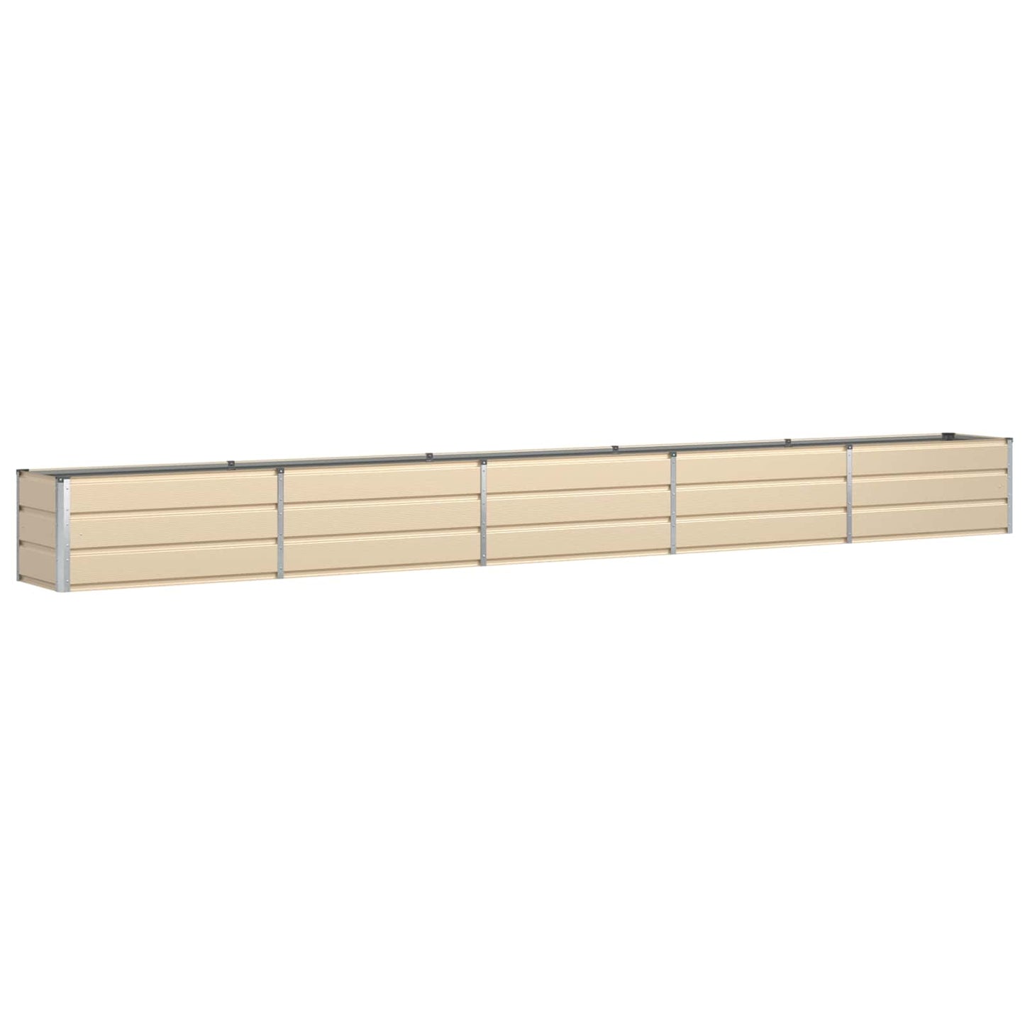 Vidaxl plantenbak ivoor 480 x 50 x 45 cm gegalvaniseerd staal