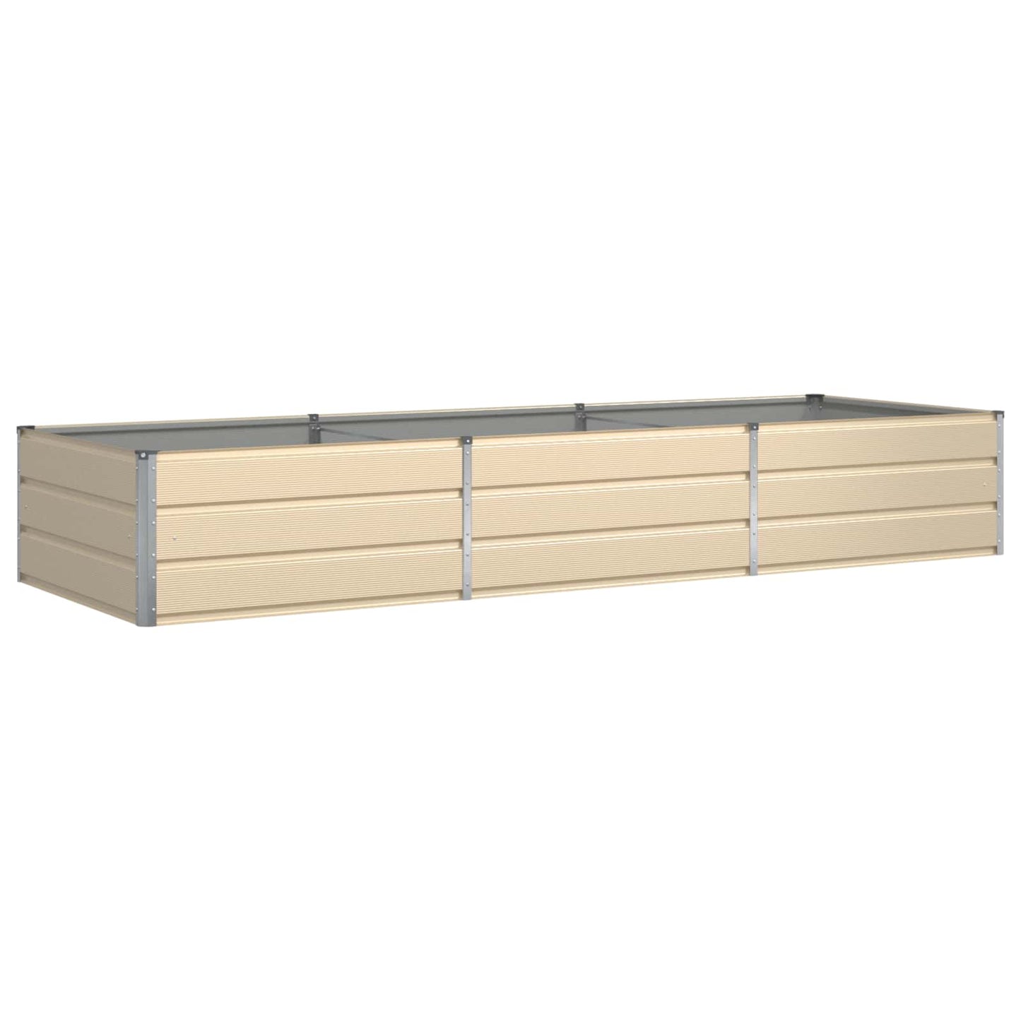 Vidaxl plantenbak ivoor 195 x 100 x 45 cm gegalvaniseerd staal