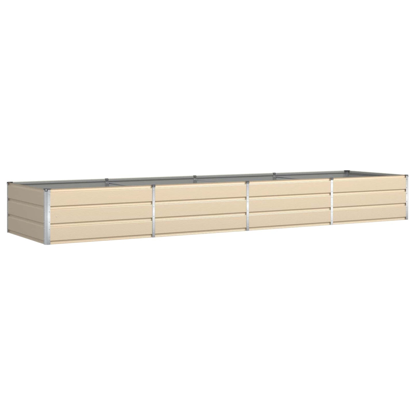 Vidaxl plantenbak ivoor 195 x 100 x 45 cm gegalvaniseerd staal