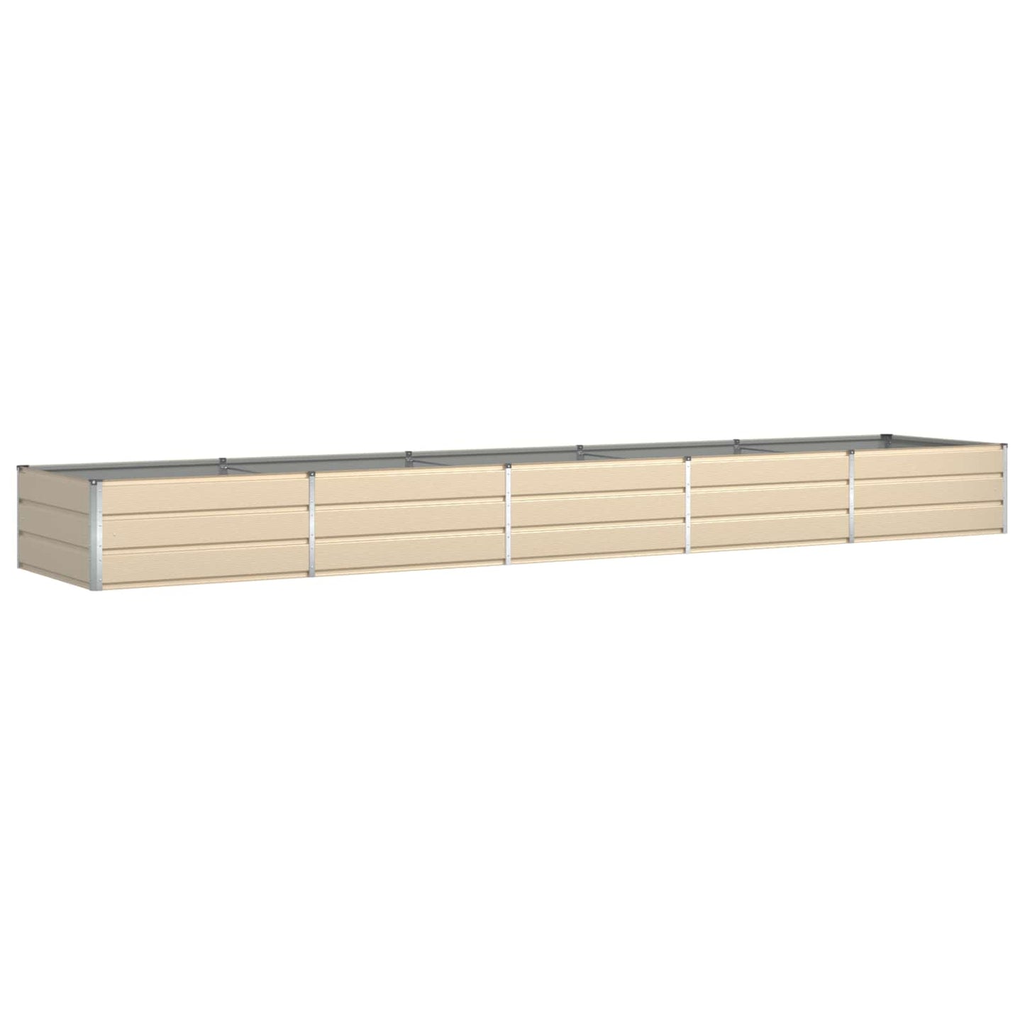 Vidaxl plantenbak ivoor 195 x 100 x 45 cm gegalvaniseerd staal