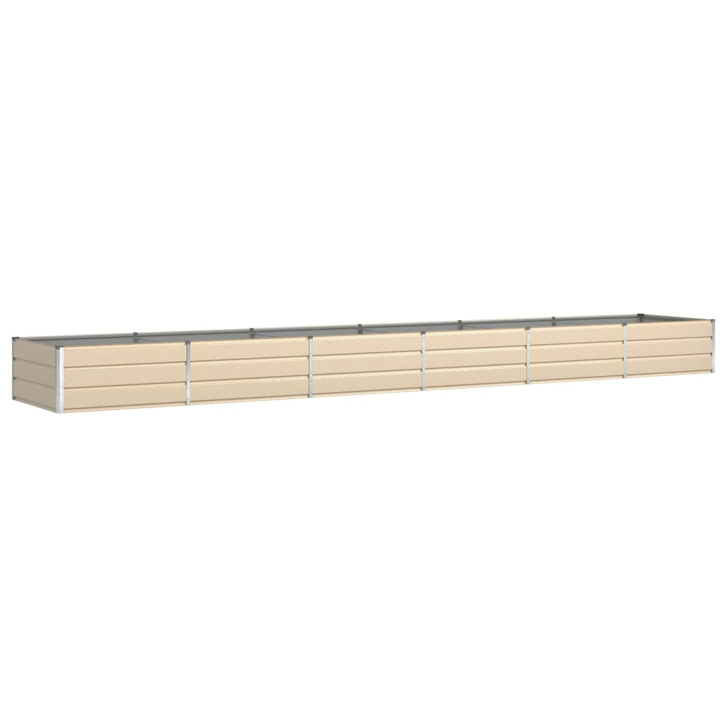 Vidaxl plantenbak ivoor 195 x 100 x 45 cm gegalvaniseerd staal