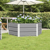 Jardinera vidaxx gris claro 129 x 129 x 45 cm acero