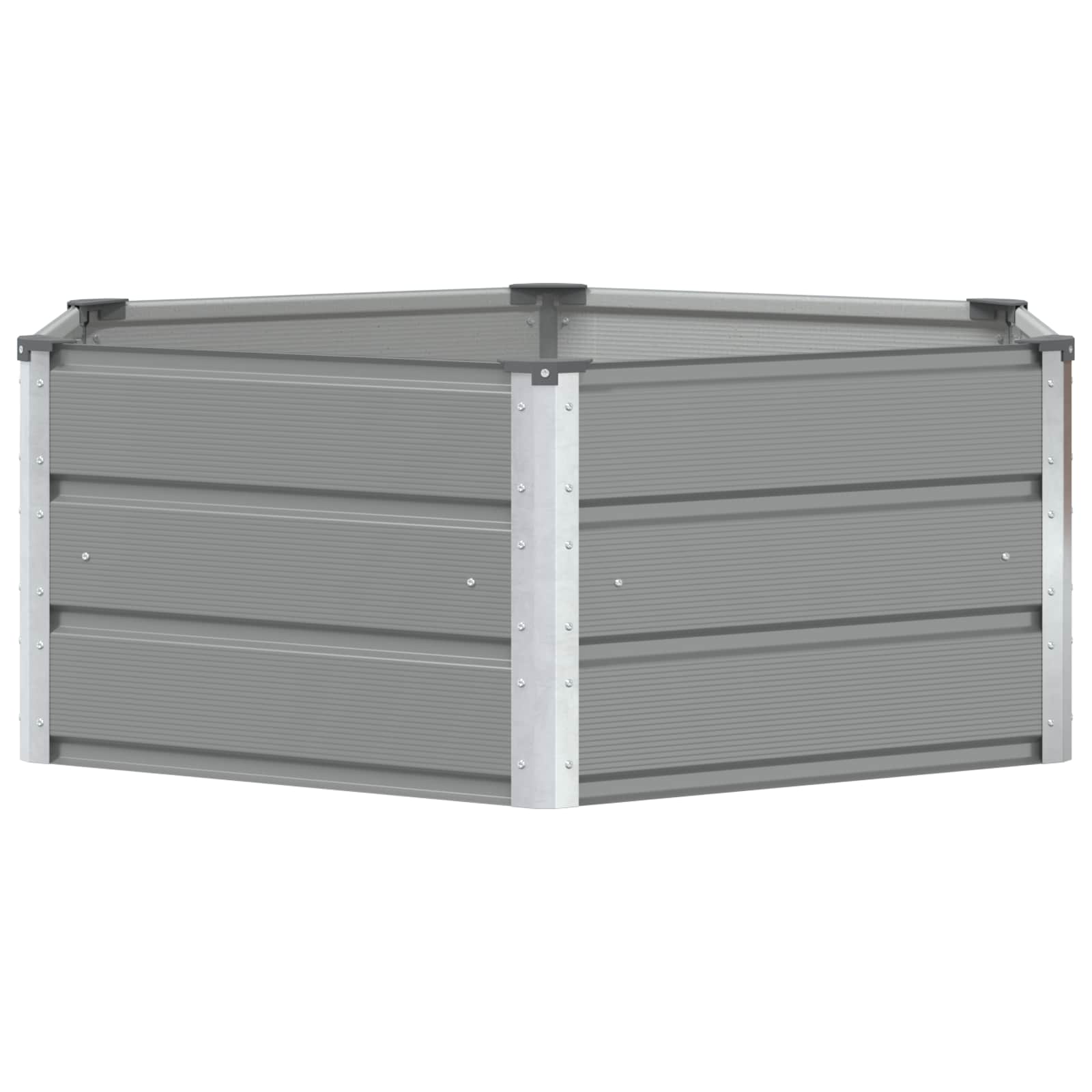 Jardinera vidaxx gris claro 129 x 129 x 45 cm acero