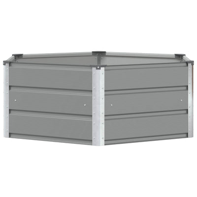 Vidaxl plantenbak lichtgrijs 129 x 129 x 45 cm staal