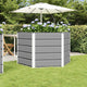 Vidaxx macetero gris claro 129 x 129 x 75 cm acero
