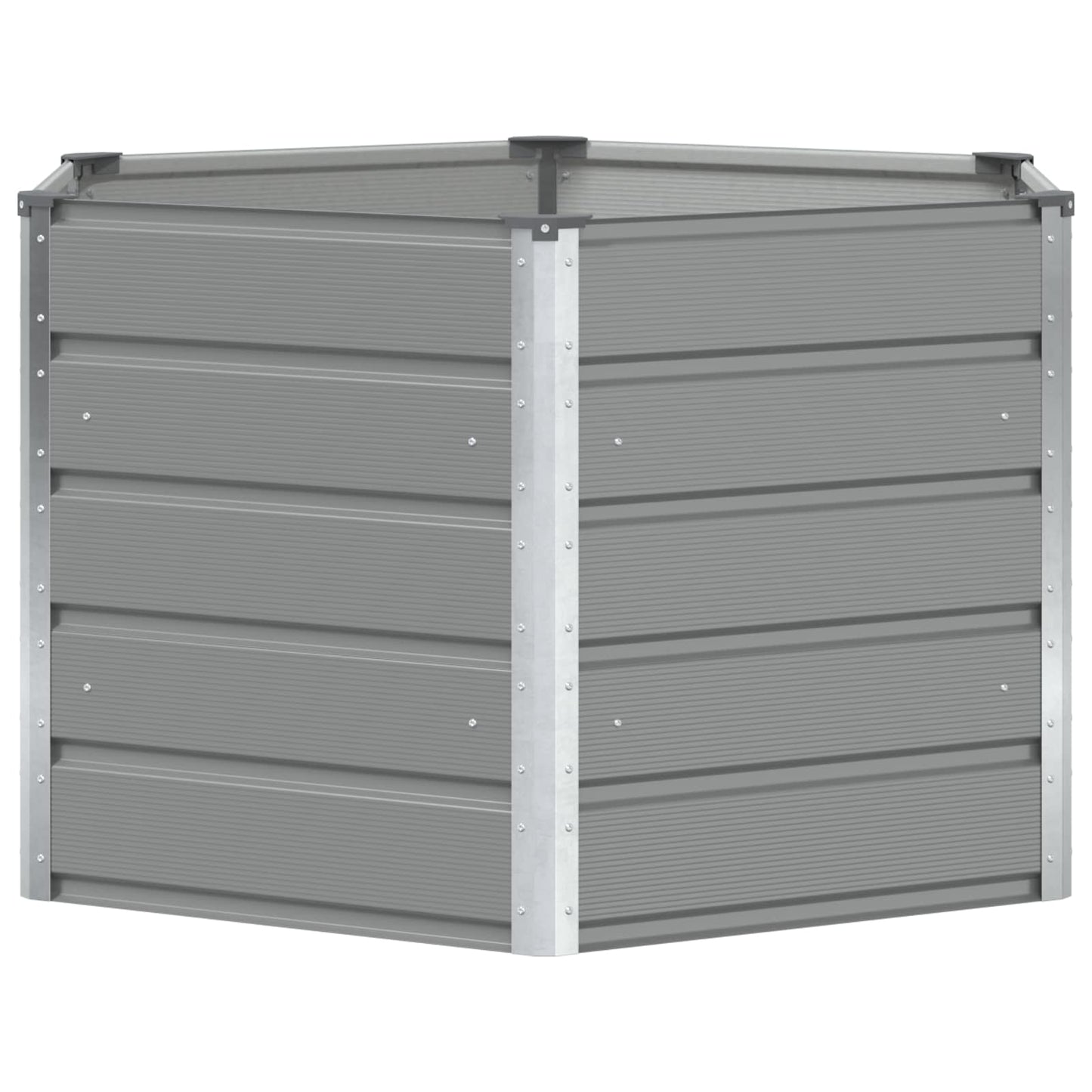 Vidaxx macetero gris claro 129 x 129 x 75 cm acero