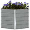 Vidaxx macetero gris claro 129 x 129 x 75 cm acero