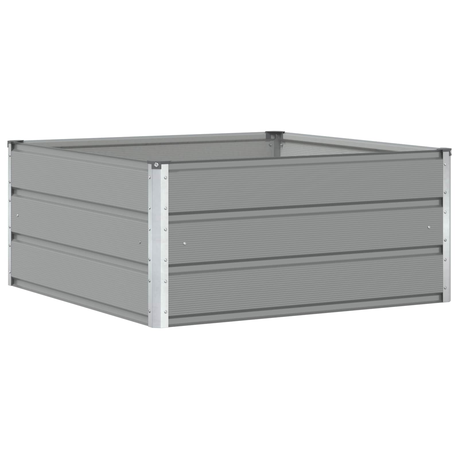 Jardinera vidaxx gris claro 100 x 100 x 45 cm acero
