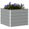 Vidaxl plantenbak lichtgrijs 100 x 100 x 75 cm staal