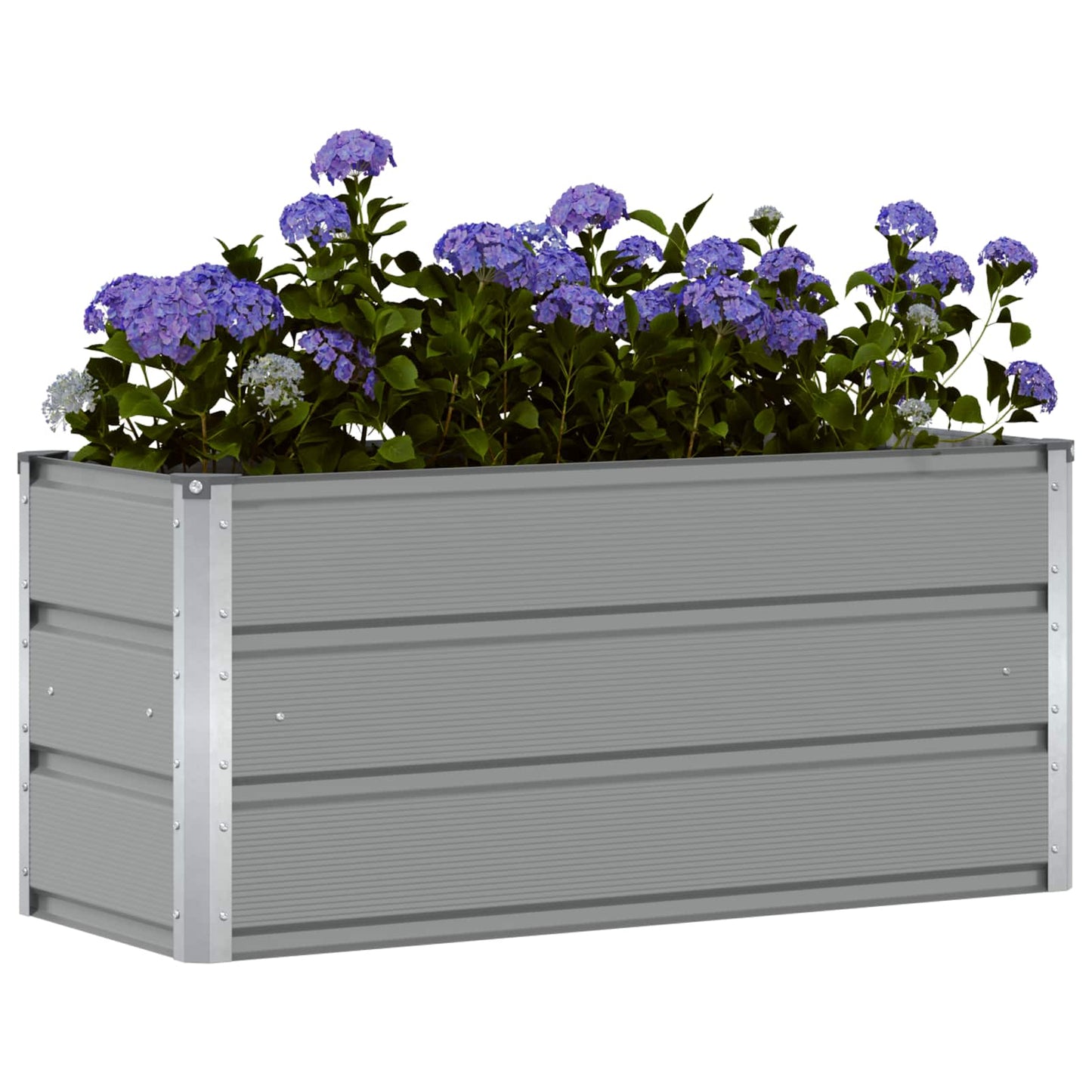 Vidaxl plantenbak lichtgrijs 100 x 40 x 45 cm staal