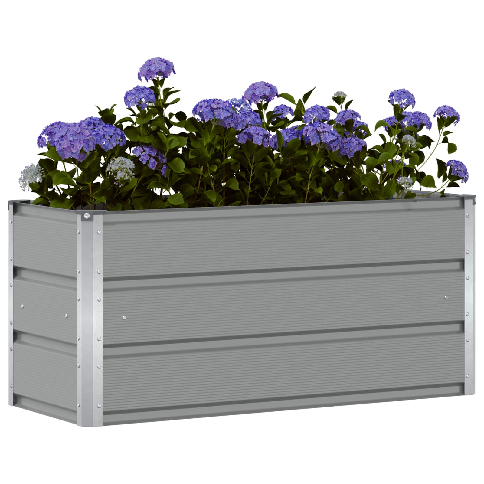 Vidaxl plantenbak lichtgrijs 100 x 40 x 45 cm staal