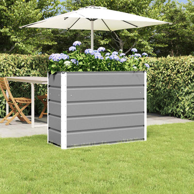 Fioriera Vidaxx grigio chiaro 100 x 40 x 75 cm in acciaio