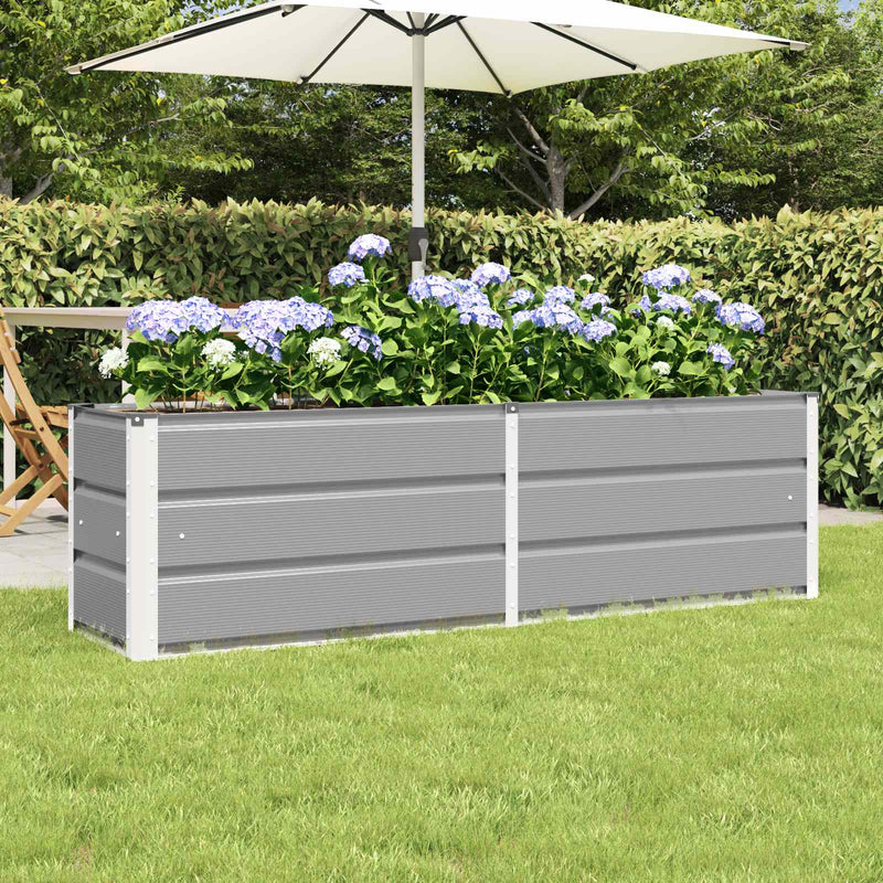 Jardinera vidaxx gris claro 160 x 40 x 45 cm acero