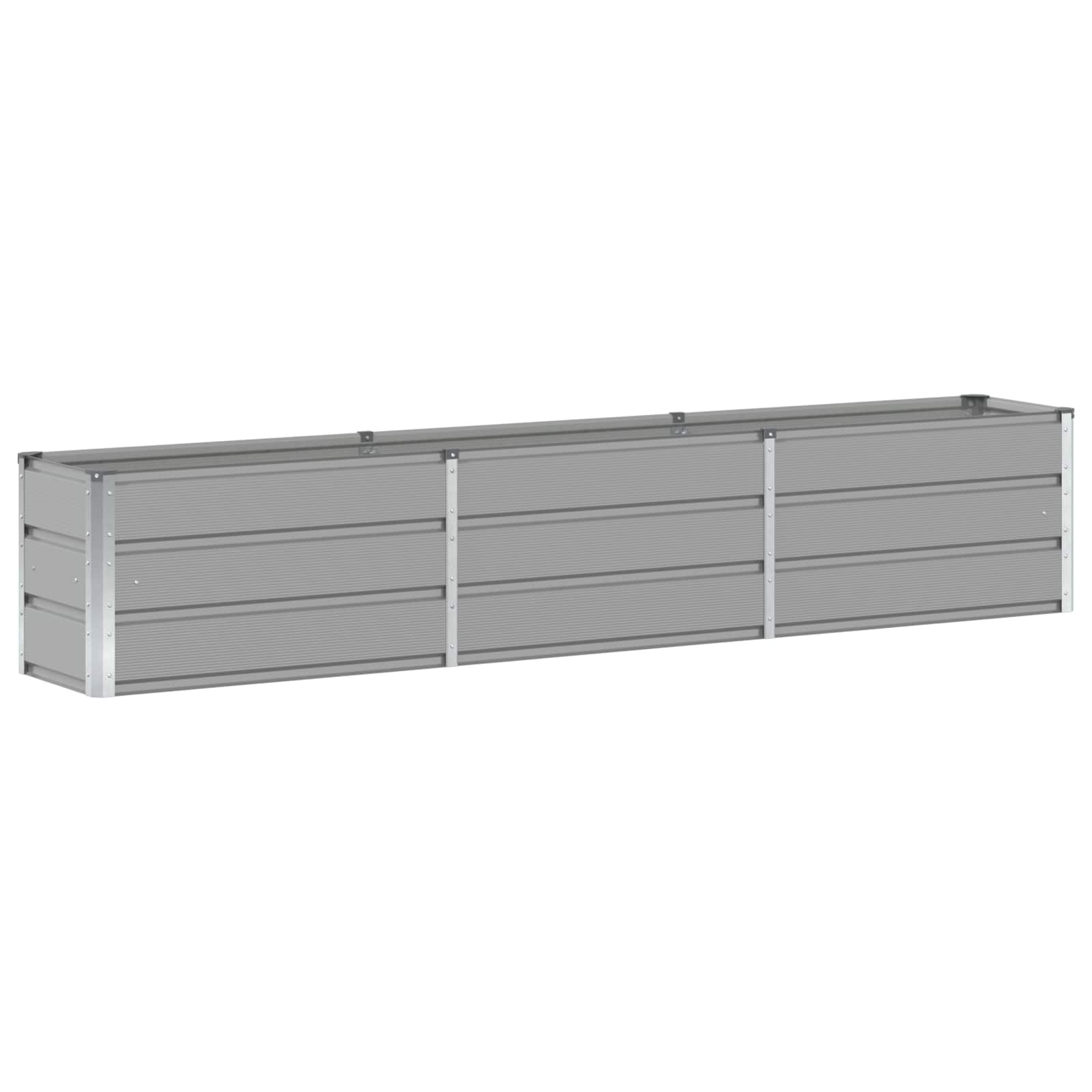 Jardinera vidaxx gris claro 240 x 40 x 45 cm acero