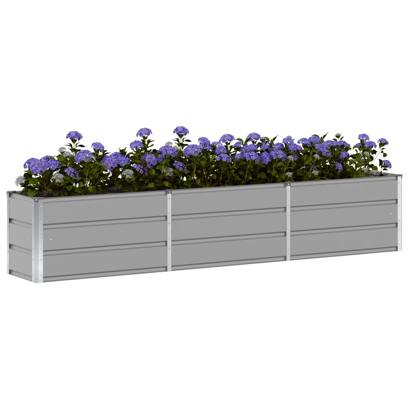 Jardinera vidaxx gris claro 240 x 40 x 45 cm acero