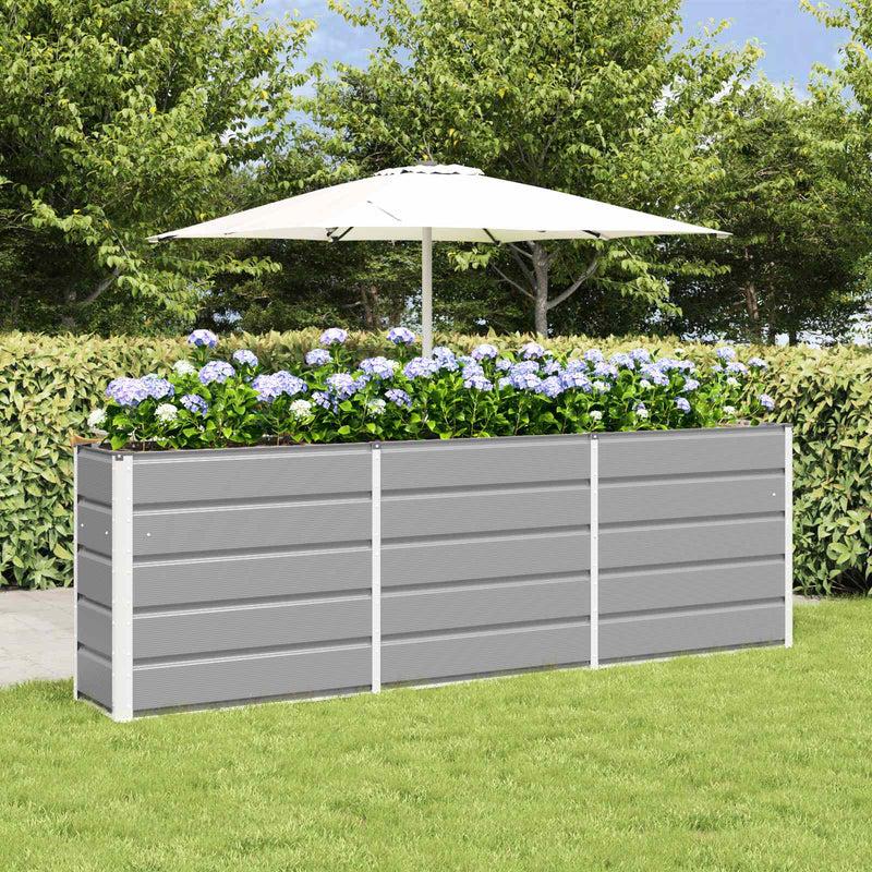 Jardinera vidaxx gris claro 160 x 40 x 75 cm acero