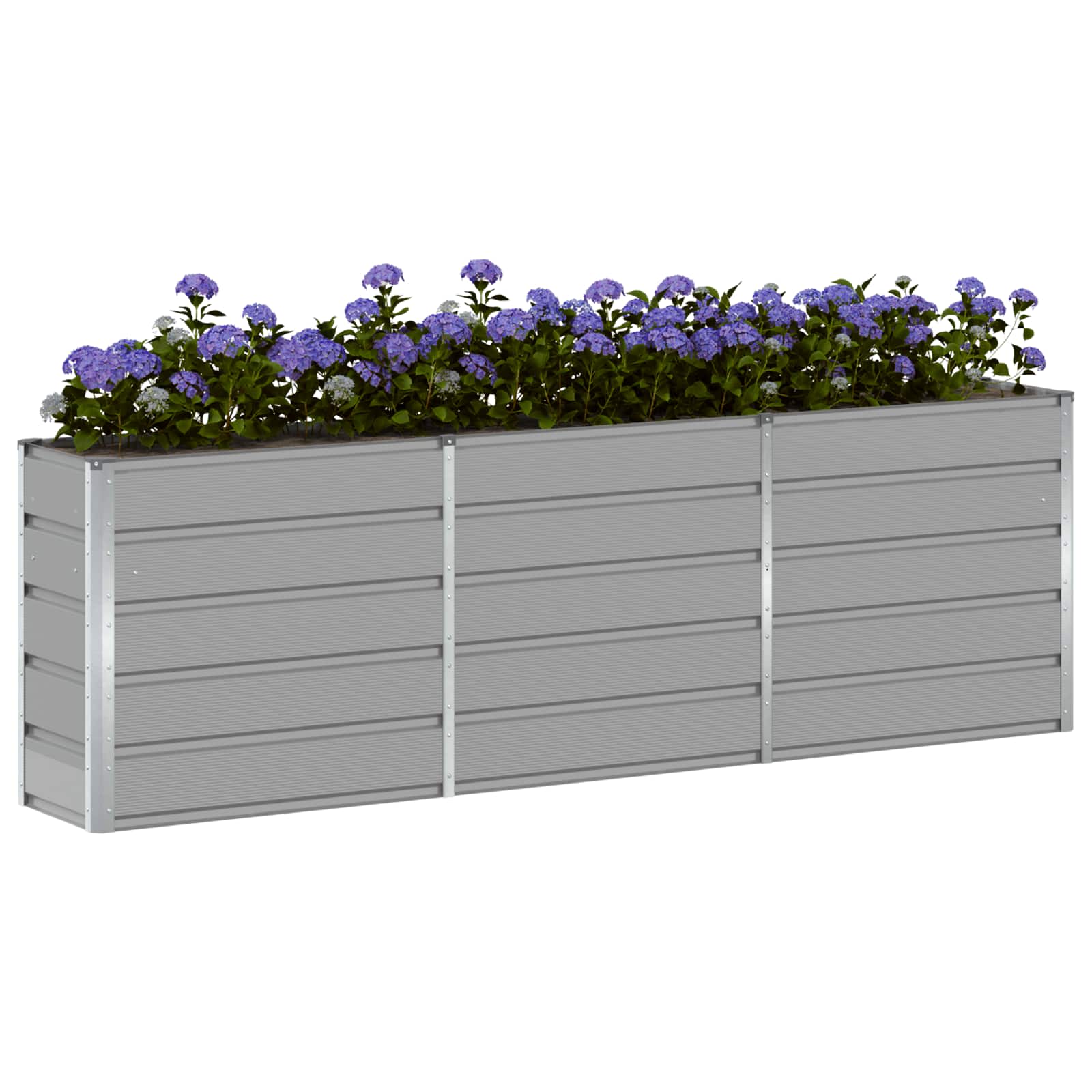Jardinera vidaxx gris claro 160 x 40 x 75 cm acero