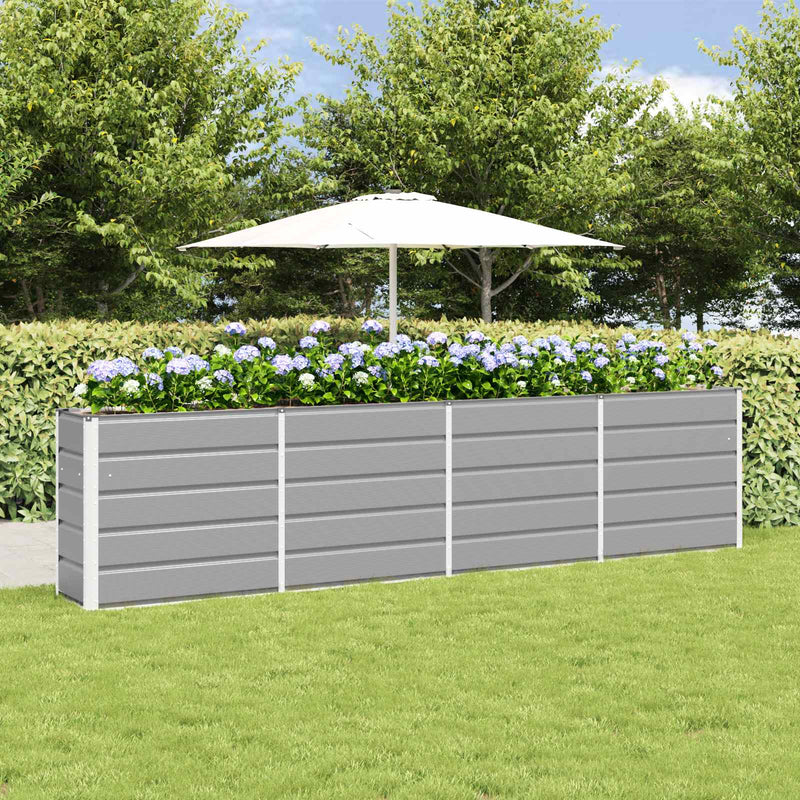 Jardinera vidaxx gris claro 160 x 40 x 75 cm acero