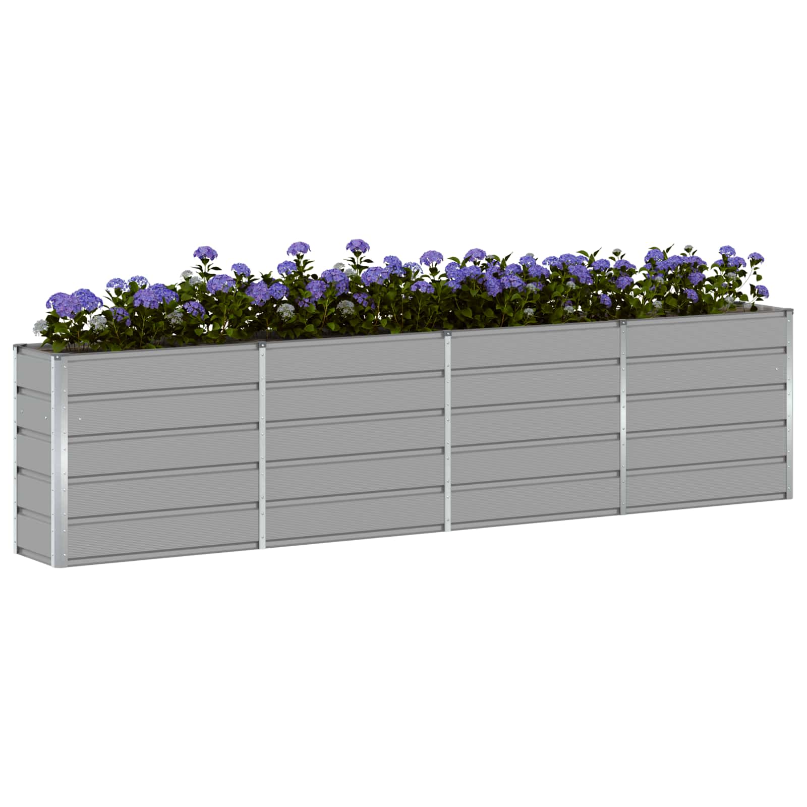 Jardinera vidaxx gris claro 160 x 40 x 75 cm acero