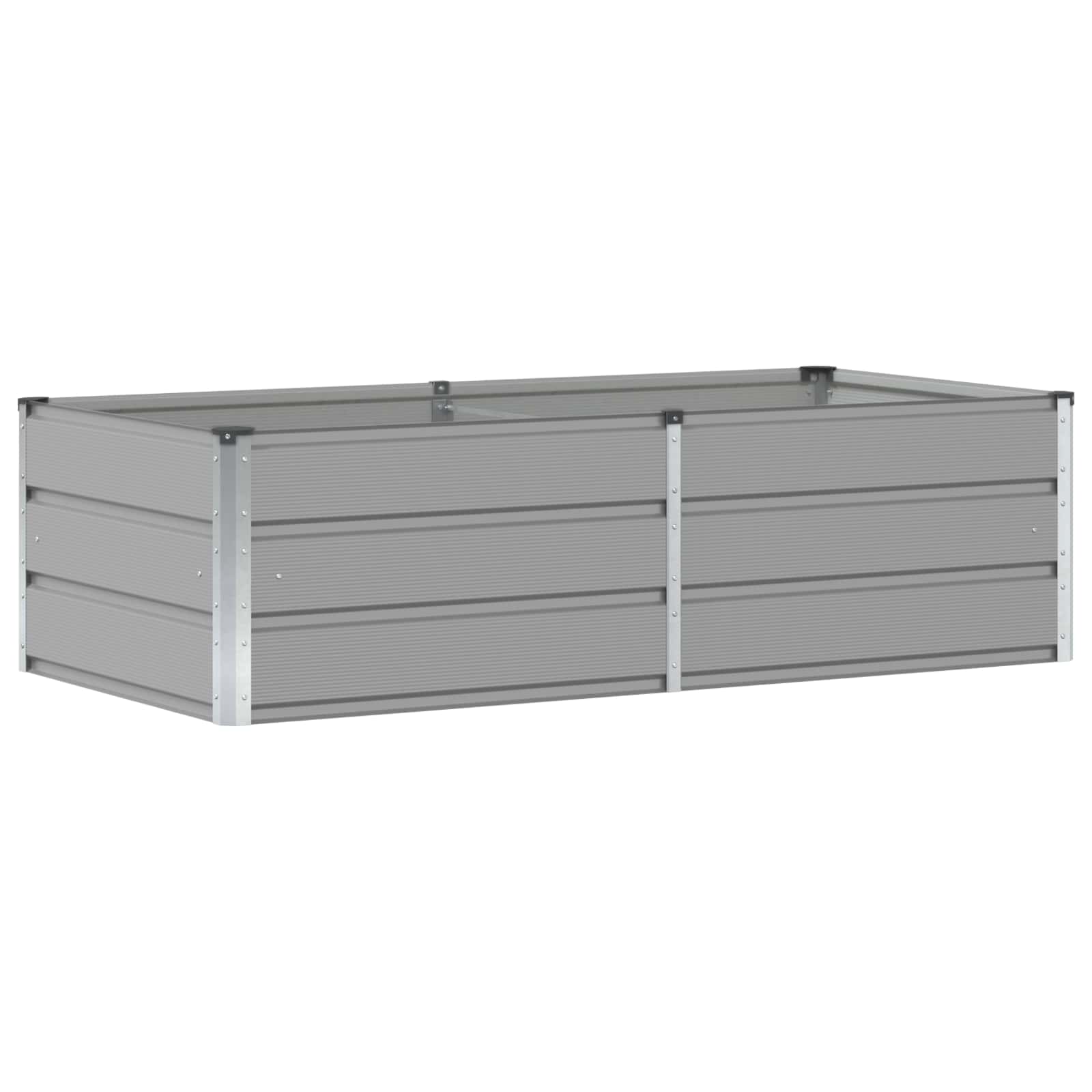Jardinera vidaxx gris claro 160 x 80 x 45 cm acero