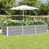 Jardinera vidaxx gris claro 240 x 80 x 45 cm acero