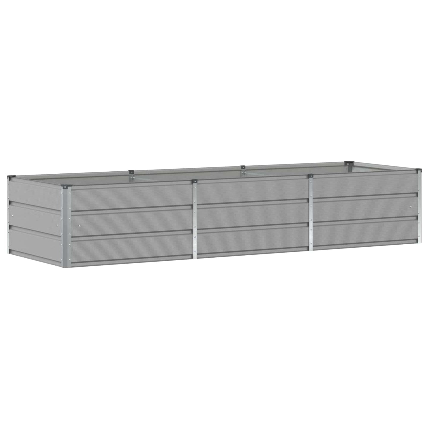 Jardinera vidaxx gris claro 240 x 80 x 45 cm acero
