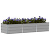Jardinera vidaxx gris claro 240 x 80 x 45 cm acero