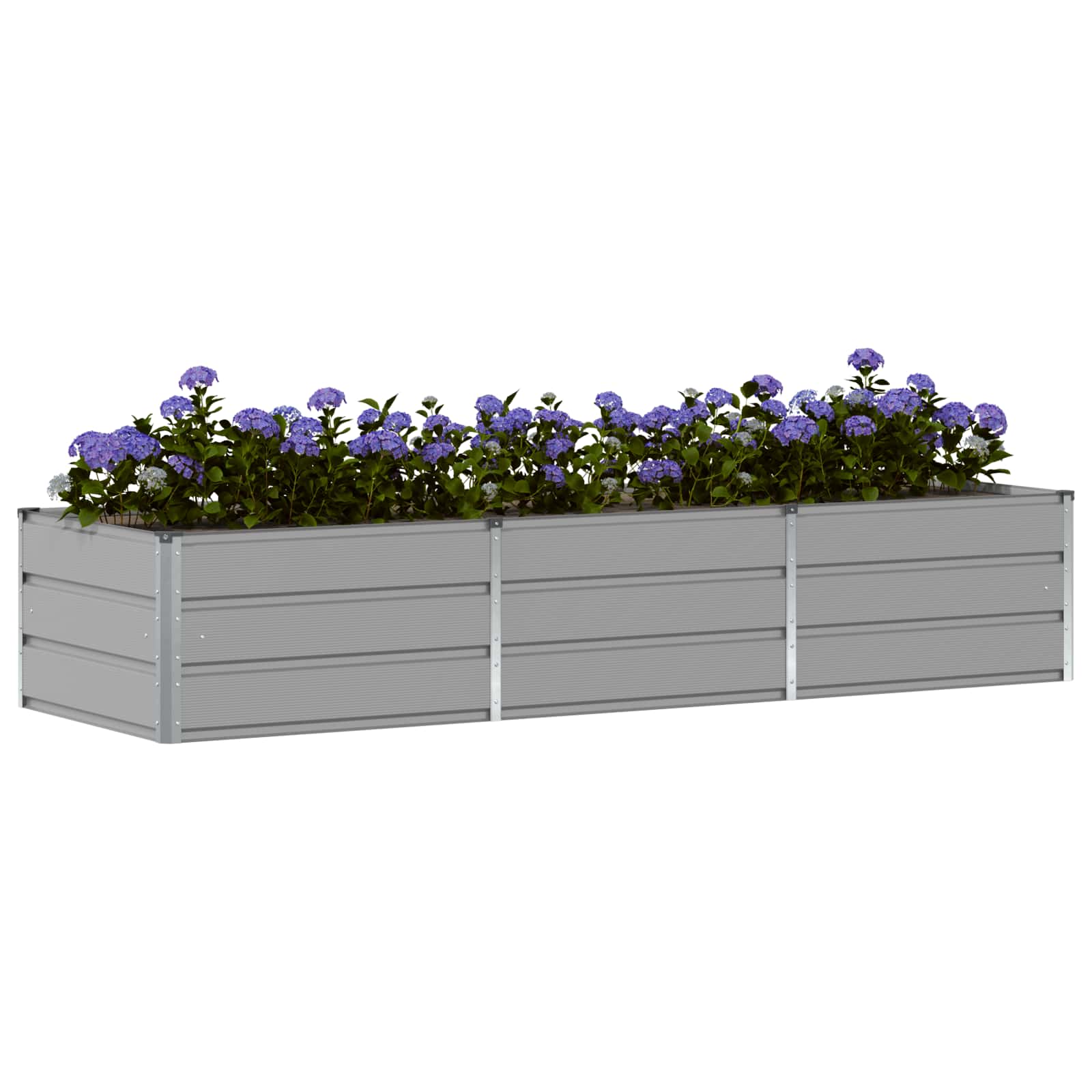 Jardinera vidaxx gris claro 240 x 80 x 45 cm acero