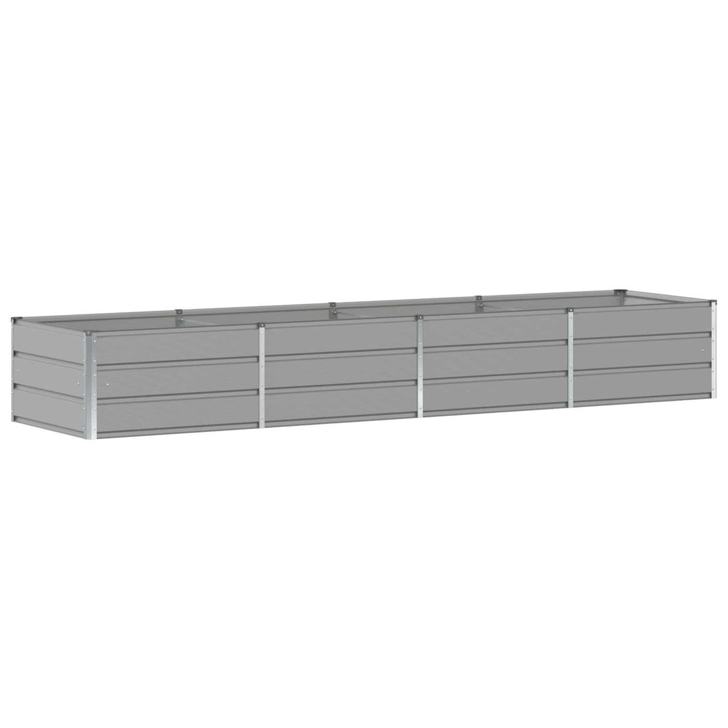 Vidaxl plantenbak lichtgrijs 320 x 80 x 45 cm staal