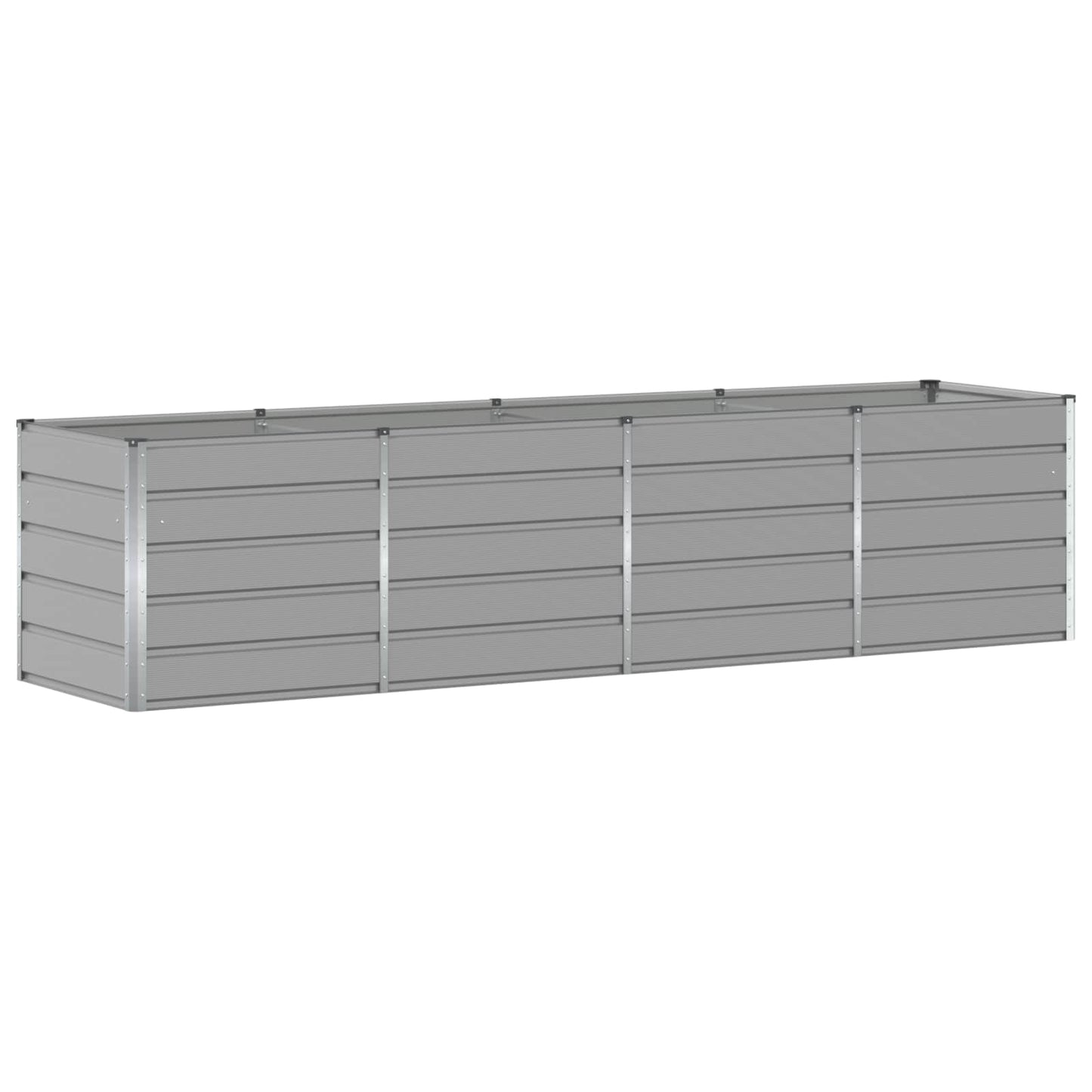 Jardinera vidaxx gris claro 240 x 80 x 75 cm acero