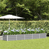 Jardinera vidaxx gris claro 400 x 80 x 45 cm acero