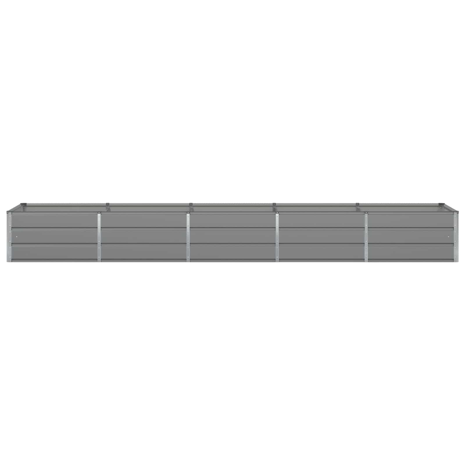 Jardinera vidaxx gris claro 400 x 80 x 45 cm acero