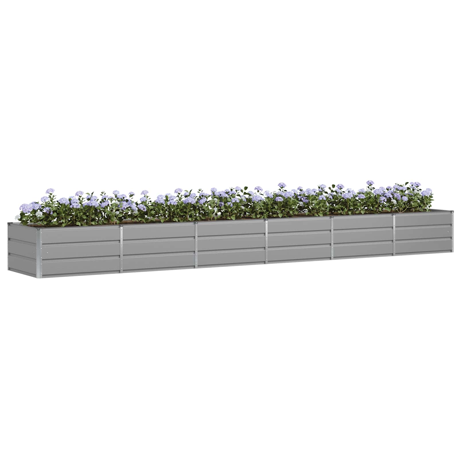 Vidaxl plantenbak lichtgrijs 480 x 80 x 45 cm staal