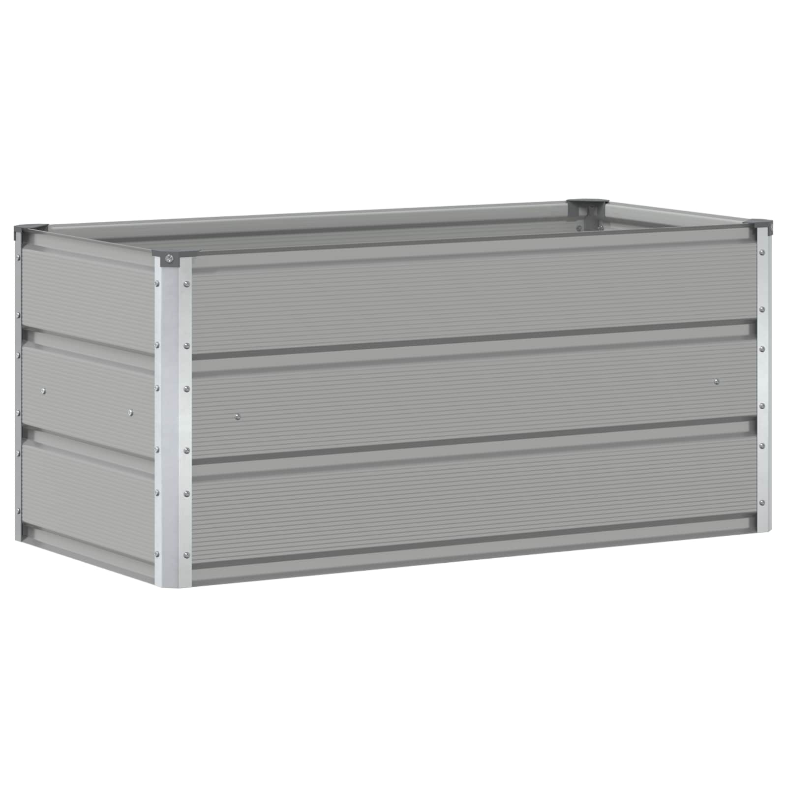 Jardinera vidaxx gris claro 100 x 50 x 45 cm acero galvanizado