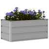 Jardinera vidaxx gris claro 100 x 50 x 45 cm acero galvanizado