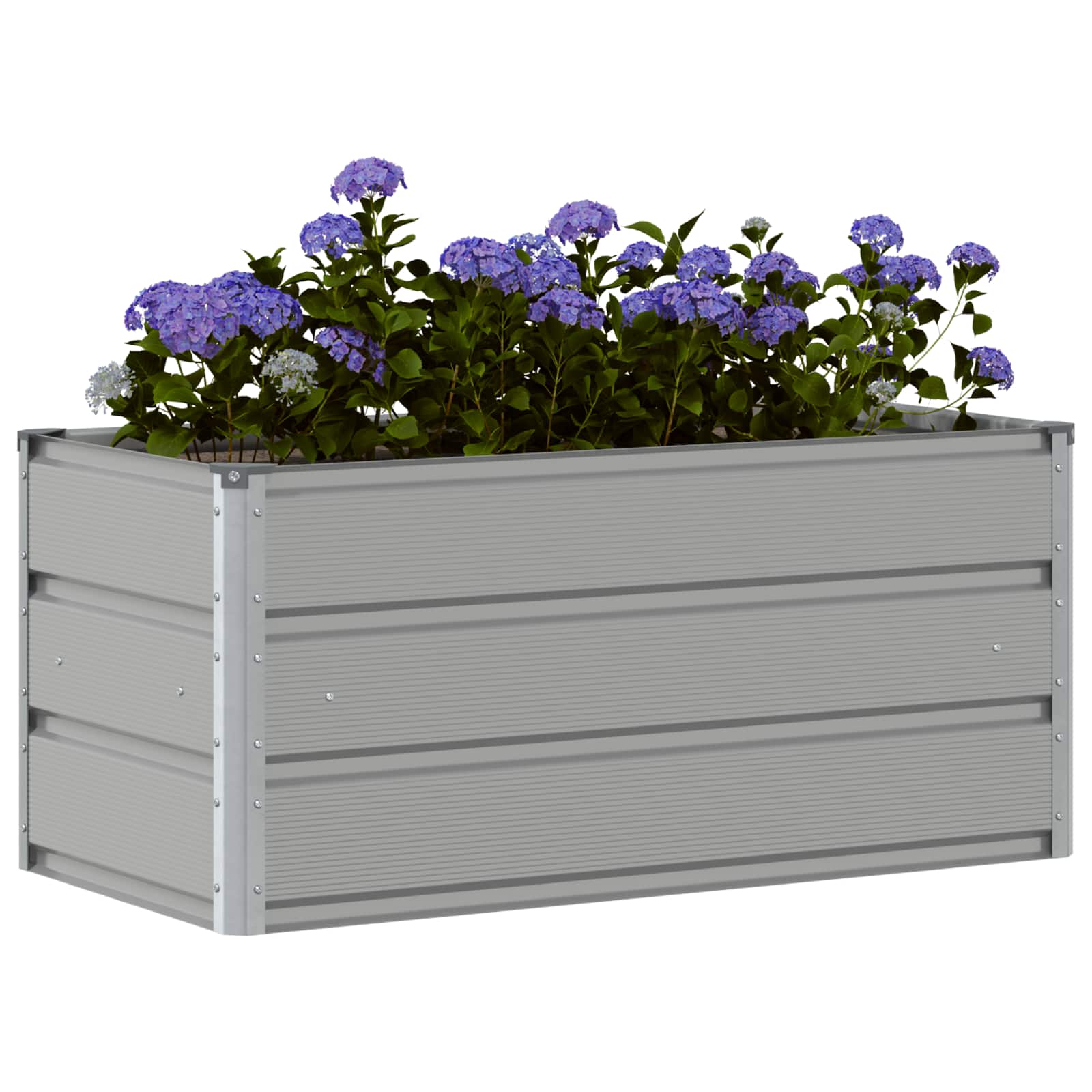 Jardinera vidaxx gris claro 100 x 50 x 45 cm acero galvanizado