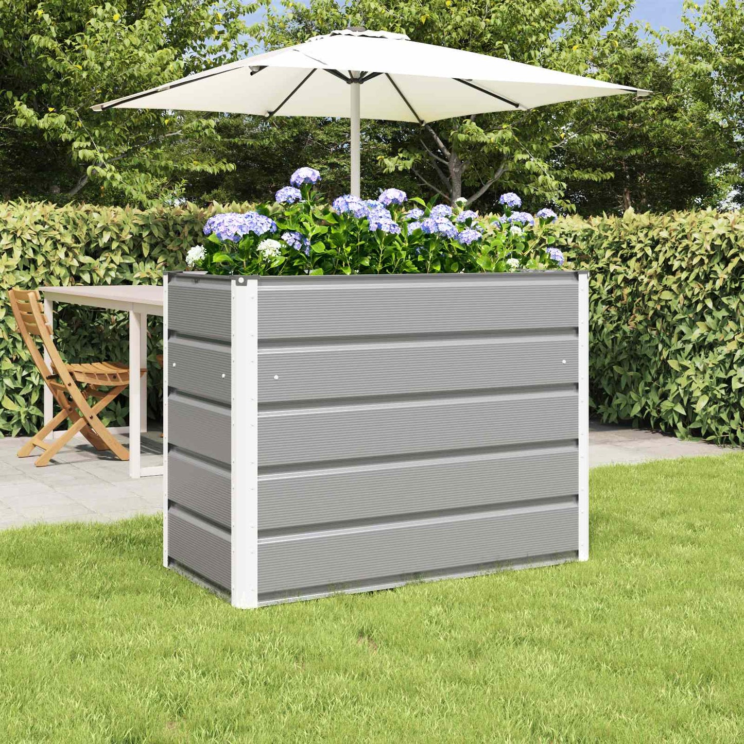 Jardinera vidaxx gris claro 480 x 50 x 45 cm acero galvanizado