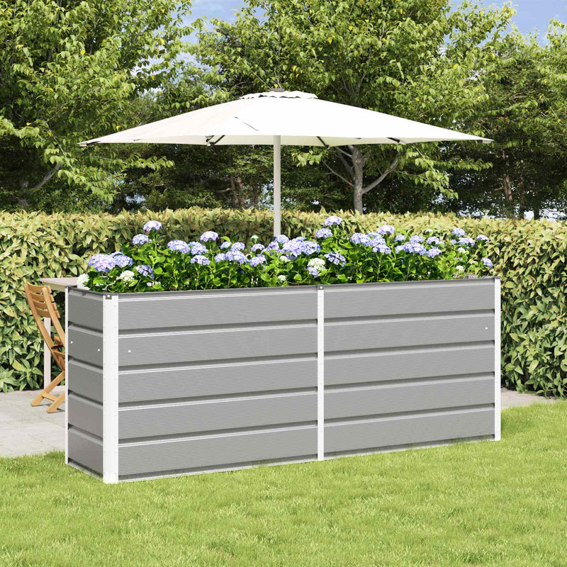 Jardinera vidaxx gris claro 480 x 50 x 45 cm acero galvanizado