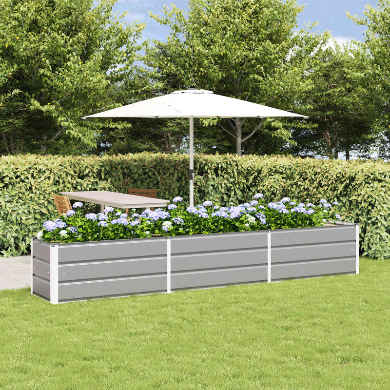 Jardinera vidaxx gris claro 480 x 50 x 45 cm acero galvanizado