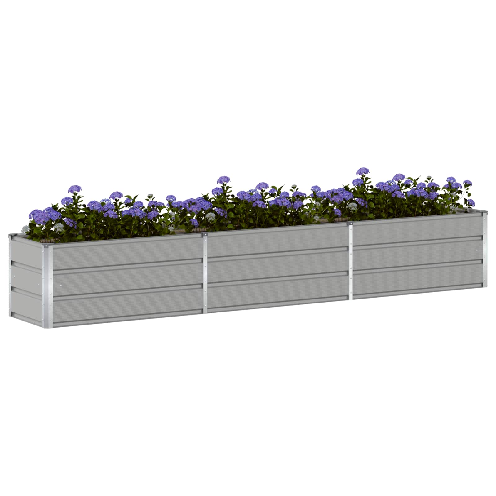 Jardinera vidaxx gris claro 480 x 50 x 45 cm acero galvanizado