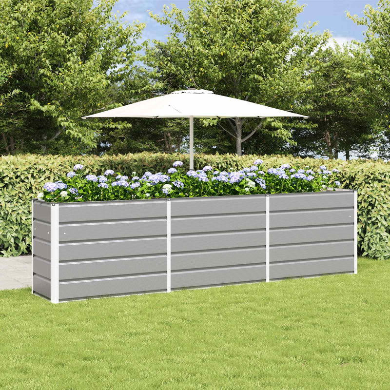 Jardinera vidaxx gris claro 480 x 50 x 45 cm acero galvanizado