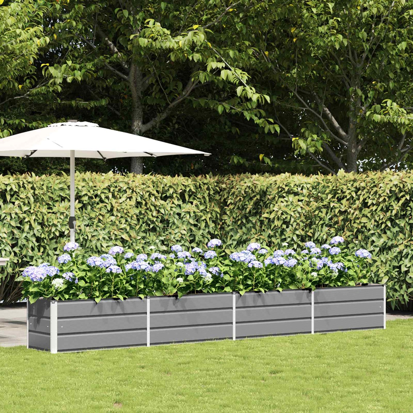 Jardinera vidaxx gris claro 480 x 50 x 45 cm acero galvanizado