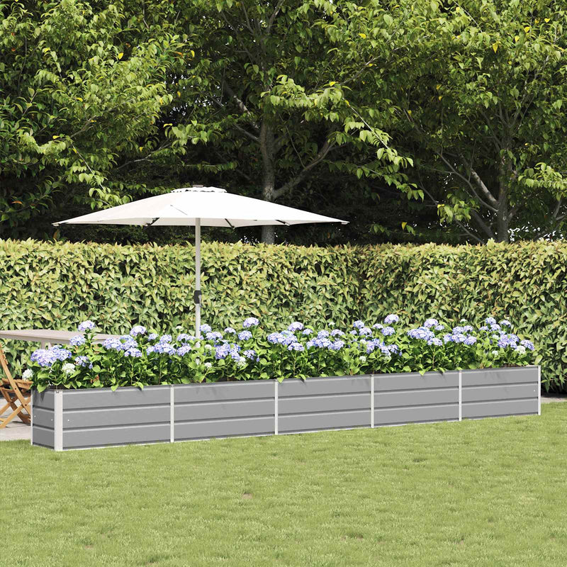 Jardinera vidaxx gris claro 480 x 50 x 45 cm acero galvanizado