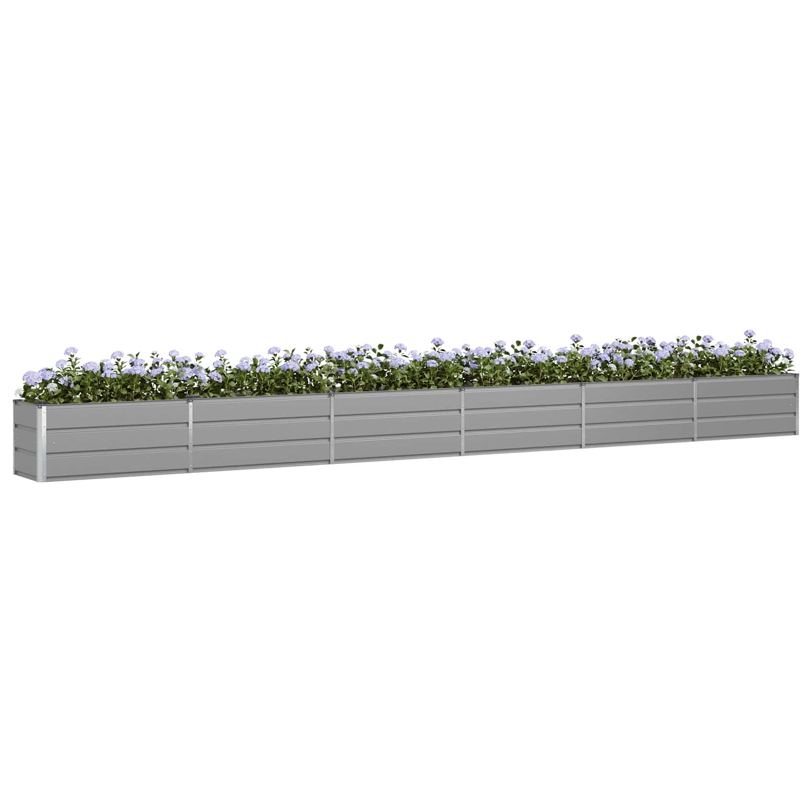 Vidaxl plantenbak lichtgrijs 480 x 50 x 45 cm gegalvaniseerd staal