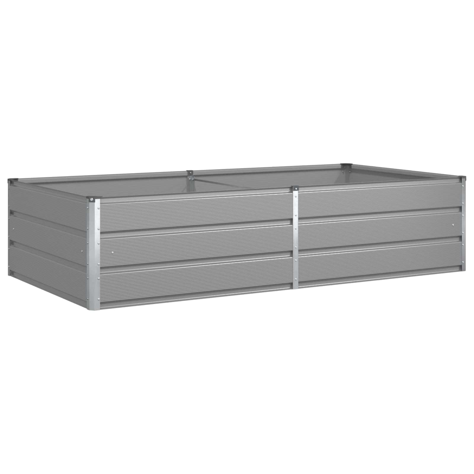 Jardinera vidaxl gris claro 195 x 100 x 45 cm acero galvanizado
