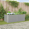 Jardinera vidaxl gris claro 195 x 100 x 45 cm acero galvanizado